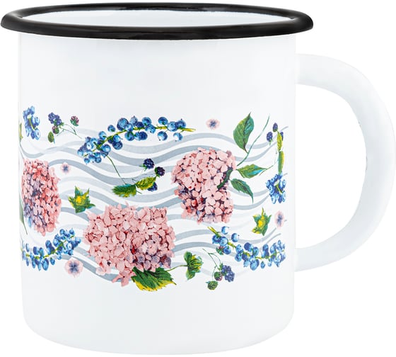 Эмалированная кружка appetite Hortensia 1 л 1с3с Hortensia