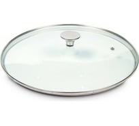 Стеклянная крышка JARKO 30 см с ручкой из нержавеющей стали КСGTL30110 N