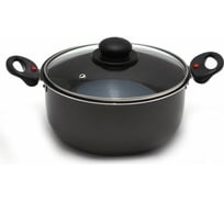 Кастрюля JARKO FOREVER 24 см, 4.5 л, съемная ручка, со стеклянной крышкой JBr1-224-21