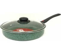 Сотейник JARKO 28 см со стеклянной крышкой, цвет зеленый JGr-328-21 G