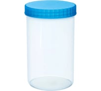 Банка COSMOPLAST с винтовой крышкой, 1 л, пластик, ассорти 2321