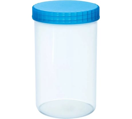 Банка COSMOPLAST с винтовой крышкой, 1 л, пластик, ассорти 2321