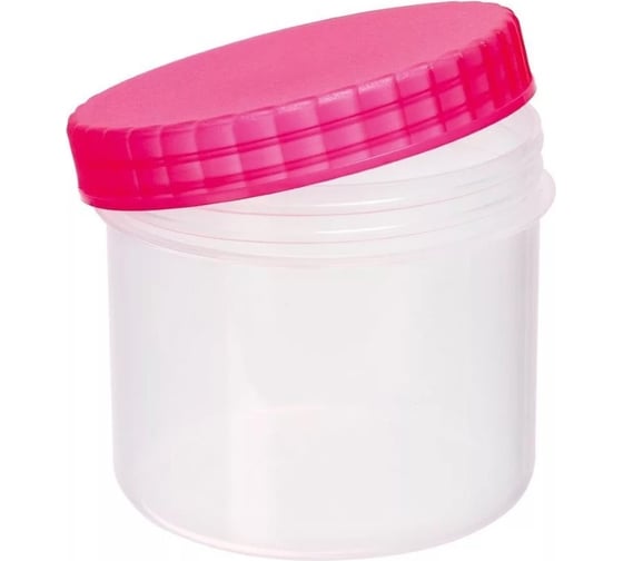 Банка COSMOPLAST с винтовой крышкой, 0.5 л, пластик, ассорти 2320