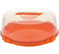 Тортница COSMOPLAST ОАЗИС диаметр 32 см, пластик, цвет ассорти 2123