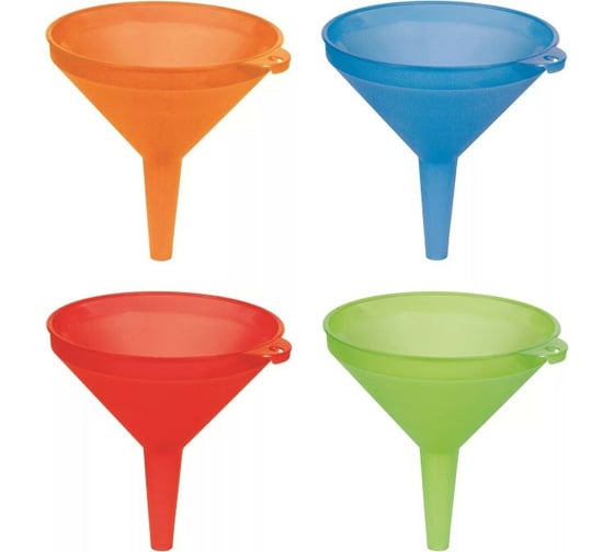 Воронка COSMOPLAST диаметр 12 см, пластик, ассорти 2277