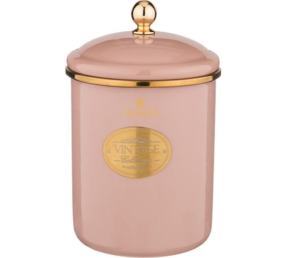 Банка для сыпучих продуктов Agness ТЮДОР эмалированная,12x15 см, 1.5 л 950-286