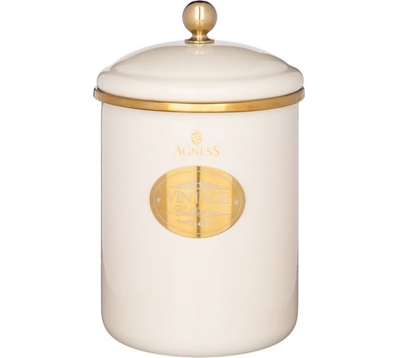 Банка для сыпучих продуктов Agness ТЮДОР эмалированная,12x15 см, 1.5 л 950-321 1