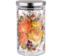 Емкость для сыпучих продуктов Agness РОСКОШНЫЙ САД 1200 мл, боросиликатное стекло 887-148