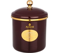 Банка для сыпучих продуктов Agness ТЮДОР эмалированная, 12x12 см, 1.2 л 950-335
