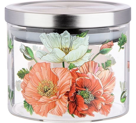 Емкость для сыпучих продуктов Agness МАКИ 520 мл, боросиликатное стекло 887-123