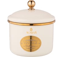 Банка для сыпучих продуктов Agness ТЮДОР эмалированная,12x9 см, 1.0 л 950-319