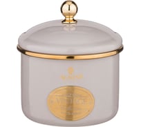 Банка для сыпучих продуктов Agness ТЮДОР эмалированная, 12x9 см, 1.0 л 950-304