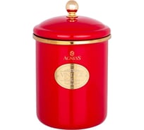 Банка для сыпучих продуктов Agness ТЮДОР эмалированная, 12x15 см, 1.5 л 950-358