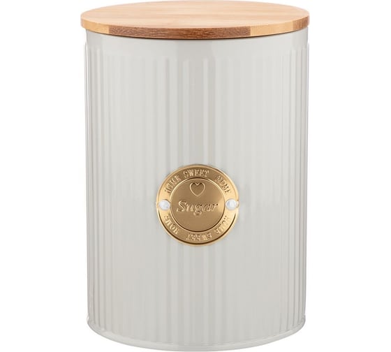 Емкость для сыпучих продуктов Agness MAJESTY САХАР 1.3 л, диаметр 11 см, высота 15 см 790-207 1