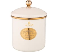 Банка для сыпучих продуктов Agness ТЮДОР эмалированная, 12x12 см, 1.2 л 950-320
