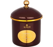 Банка для сыпучих продуктов Agness ТЮДОР эмалированная, 9x9 см, 0.5 л 950-333