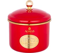 Банка для сыпучих продуктов Agness ТЮДОР эмалированная,12x9 см, 1.0 л 950-356