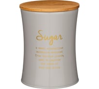 Емкость для сыпучих продуктов Agness ТЮДОР САХАР 1.1 л, диаметр 11 см, высота 14 см 790-256