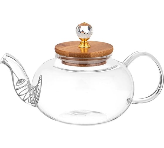 Заварочный чайник Agness KRISTALL 800 мл, цвет: прозрачный 889-113