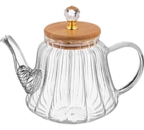 Заварочный чайник Agness KRISTALL 840 мл, цвет: прозрачный 889-115