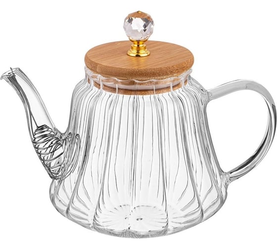 Заварочный чайник Agness KRISTALL 840 мл, цвет: прозрачный 889-115