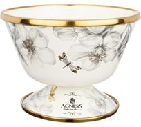 Эмалированная конфетница Agness ЯБЛОНЕВЫЙ САД 400 мл, диаметр 14 см 950-544