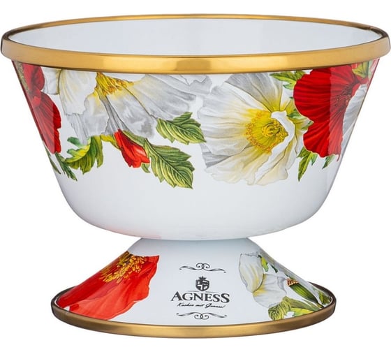 Эмалированная конфетница Agness МАКИ 14 см 950-484 1
