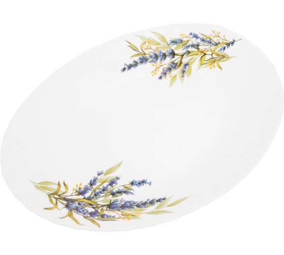 Овальное блюдо Agness LAVENDER FIELD 34x26x3 см 598-062