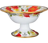 Ваза для фруктов Agness серия маки 20 см, D 20 см, H 12 см 950-477