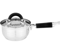 Ковш Agness CLASSIC со стеклянной крышкой, 0.9 л, 14х7.5 см 937-416