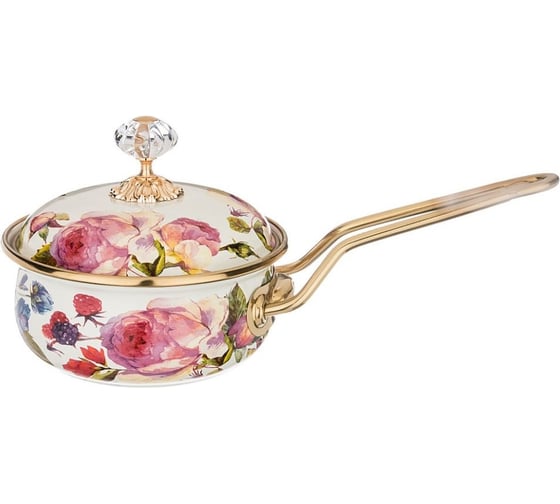 Ковш Agness ВИНТАЖ эмалированный, длина 31 см, диаметр 14 см, 0.9 л 950-020 1