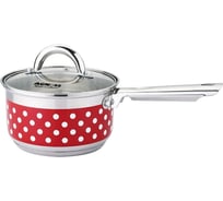 Ковш Agness со стеклянной крышкой, горошек, 1.8 л, 16х9.5 см 937-706