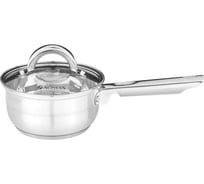 Ковш Agness CLASSIC со стеклянной крышкой, 0.9 л, 14х7.5 см 937-406