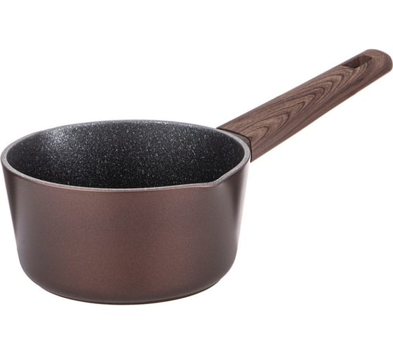 Ковш Agness SPICY с мраморным антипригарным покрытием, 1.4 л, 16х8.5 см, цвет: шоколад 947-554 1