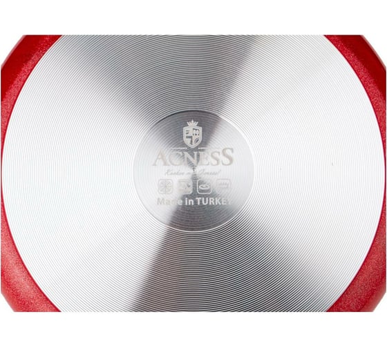 Сковорода Agness 14x4 см антипригарное мраморное покрытие, ручка soft touch, без упаковки 936-207