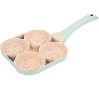 Сковорода Agness СМАЙЛ с мраморным антипригарным покрытием диаметр 18,5 см, высота 2,5 см 932-007