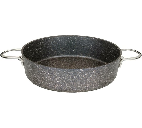 Сотейник Agness GRANITE со стеклянной крышкой и антипригарным мраморным покрытием, 4,1 л 952-032