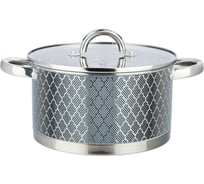 Кастрюля Agness со стеклянной крышкой, нержавеющая сталь, 4,6 л 22x12 см 916-333