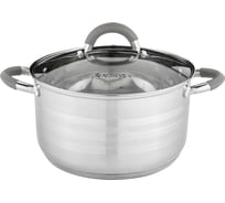 Кастрюля Agness CLASSIC со стеклянной крышкой 4,3 л, 22x12,5 см 914-228