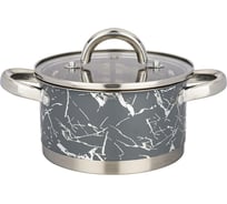 Кастрюля Agness FANTASY со стеклянной крышкой, нержавеющая сталь, 2,5 л 18x10 см 916-311
