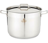 Кастрюля Agness PROFESSIONAL 5 л, высококачественная нержавеющая сталь 18/ 10 индукционное дно 936-311