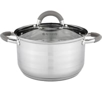 Кастрюля Agness CLASSIC со стеклянной крышкой 3,1 л, 20x11,5 см 914-227