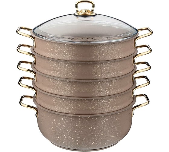 Кастрюля-мантоварка Agness 6,1 л 28x12/ 28x7,3/ 28x7,3/ 28x7,3/ 28x7,3 см 936-144 1