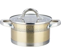 Кастрюля Agness со стеклянной крышкой, нержавеющая сталь, 1,8 л 16x9 см 916-322