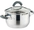 Кастрюля Agness PROFI HOME со стеклянной крышкой, 5 л 24x13.5 см цвет ручек серый 914-218 1