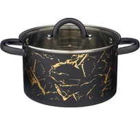 Кастрюля Agness FANTASY со стеклянной крышкой, нержавеющая сталь, 4,6 л 22x12 см 916-303