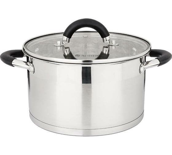 Кастрюля Agness MIDNIGHT со стеклянной крышкой, нержавеющая сталь, 3,5 л 20x11,5 см 937-302