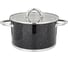 Кастрюля Agness BLACK MARBLE со стеклянной крышкой, нержавеющая сталь, 4,6 л 22x12,5 см 937-308 1
