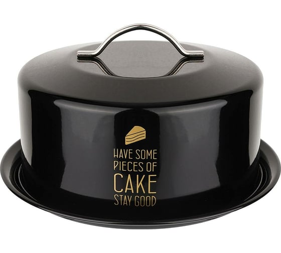 Блюдо для блинов Agness Черное Золото диаметр 28.5 см высота 12 см без упаковки 790-167 1