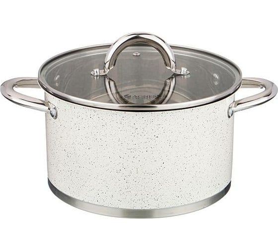 Кастрюля Agness АРКТИК со стеклянной крышкой, нержавеющая сталь, 2,5 л 18x10,5 см 937-316